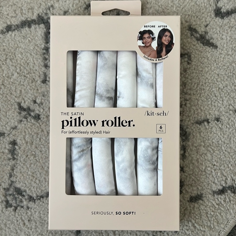 Kitsch Satin Pillow Pillow Rollers Curls Hair heatless